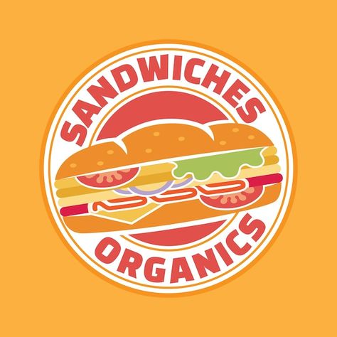 Sandwich Logo Design, Breakfast Logo Design, Sandwich Shop Logo, Burger Logo Design, Stamp Logo Design, Sandwich Logo, Sandwich Buffet, Burger Logo, Cheesy Sandwich