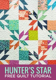 Learn the east way to make the beloved Hunter's Star Quilt! Missouri Star Quilt Pattern, Missouri Quilt Tutorials, Hunters Star, Hunters Star Quilt, Missouri Star Quilt Company Tutorials, Hst Quilts, Missouri Star Quilt Tutorials, Missouri Quilt, Missouri Star Quilt Company