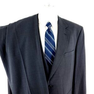 Cerruti 1881, Flat Front Pants, Peak Lapel, Wool Suit, Hand Stitched, 10 Inch, Tom Ford, Double Breasted, Ford