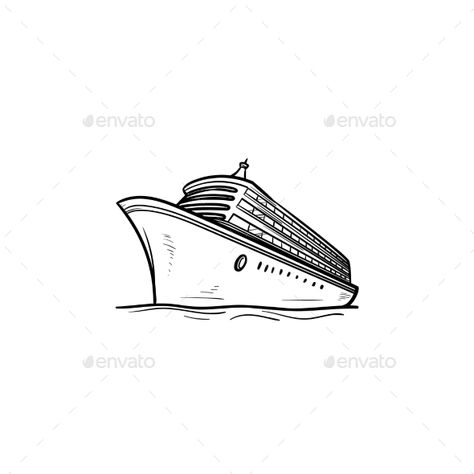 Cruise Ship #Cruise, #Ship Small Cruise Ship Tattoo, Cruise Ship Outline, Cruise Ship Illustration, Ship Sketch Simple, Cruise Ship Tattoo, Cruise Tattoo Ideas, Cruise Ship Drawing, Cruise Tattoo, Captain Illustration