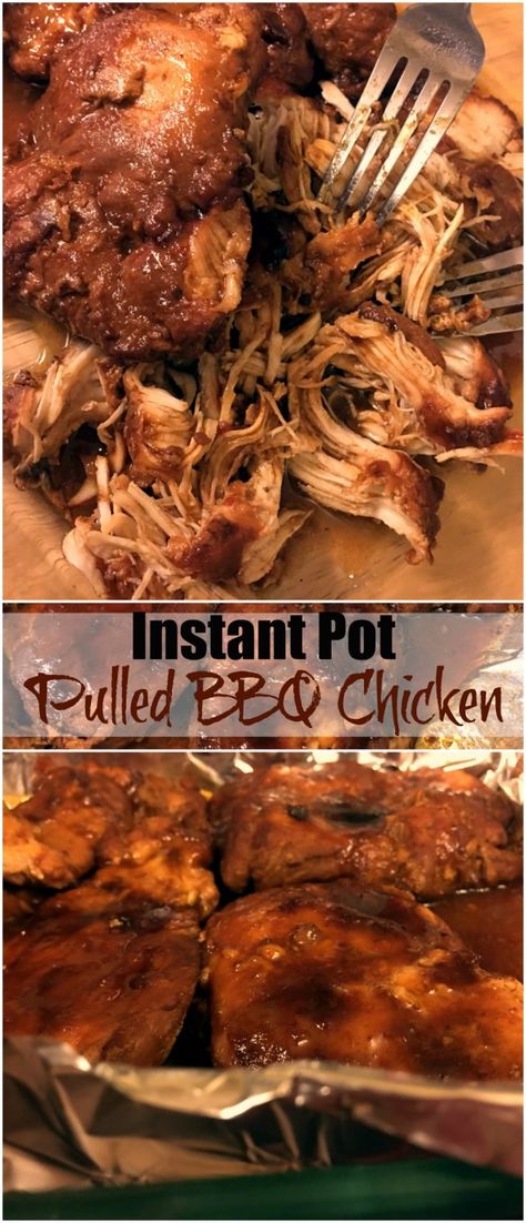 Instant Pot Pulled BBQ Chicken | Aunt Bee's Recipes Pulled Bbq Chicken, Sweet Sour Chicken, Barbecue Chicken, Instant Pot Dinner Recipes, Instapot Recipes, Instant Pot Pressure Cooker, Instant Pot Chicken, Pressure Cooker Recipes, Bbq Chicken