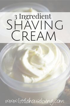 Have you ever wanted to make your own shaving cream? It can be done with just 3 ingredients and this easy Homemade Shaving Cream Recipe! #easyhomemadeshavingcream #shavingcream #diyshavingcream Whipped Coconut Oil Lotion, Coconut Oil Lotion Recipe, Shaving Cream Recipe, Diy Shaving Cream, Homemade Shaving Cream, Natural Shaving Cream, Whipped Coconut Oil, Coconut Oil Lotion, Lotion Recipe