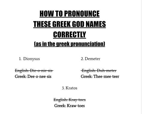 Hellenic Polytheism, Roman Myth, Greek Pantheon, Greek Names, Greek Mythology Gods, Greek Gods And Goddesses, How To Pronounce, Greek God, Greek Gods