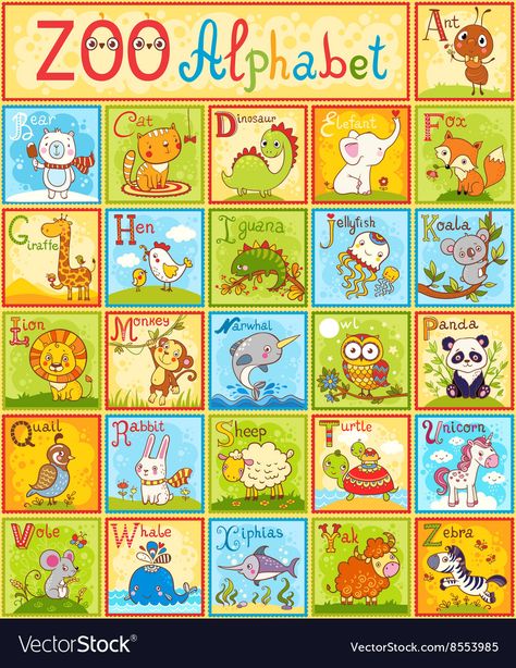 Zoo Alphabet, Power Room, Alphabet Design, Animal Alphabet, Shower Curtain Decor, Shower Curtain Set, Cool Cartoons, Wall Art Pictures, 그림 그리기