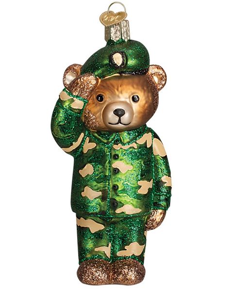 Army Bear ornament Origin Of Christmas, Military Christmas, Old World Christmas Ornaments, Army Day, A Soldier, Christmas Party Games, Old World Christmas, The Army, Christmas Gifts For Women