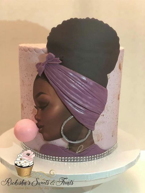 Africa Cake, African Cake, Apple Cake Pops, Diva Cakes, Chanel Cake, Buttercream Cake Designs, Silhouette Cake Topper, Special Birthday Cakes, Cake Decorating Icing