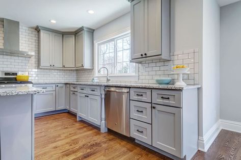 The Brooklyn Modern Gray cabinets provide a sturdy and dependable storage solution for your kitchen or vanity. 1/2" solid plywood makes up the box, with 3/4" adjustable shelves inside - allowing you to customize the interior of your cabinets to fit your needs. #homedesign #homedecor #cabinet #kitchencabinet #kitchen #design #interiordesign #accessories #kitchenaccessories #kitchenequipment #kitchenmaterials Grey Shaker Kitchen Cabinets, Kitchen Cabinet Style, Kitchen Cabinets For Sale, White Shaker Kitchen, Rta Kitchen Cabinets, Online Kitchen Cabinets, White Shaker Cabinets, Shaker Kitchen Cabinets, Gray Cabinets