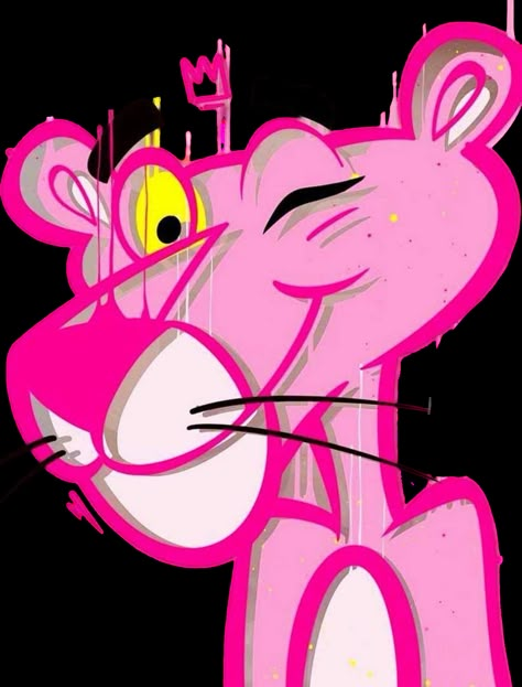 Pink Panther Cartoon, Disney Pop Art, Pop Art Images, Drip Art, The Pink Panther, Panther Art, Mickey Mouse Art, Tshirt Design Inspiration, Cool Backgrounds Wallpapers