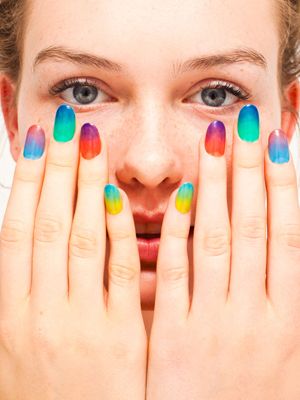 American Apparel's new "Sheer" nail polish collection is great for mixing, matching and layering! Fade Tip Nails, Sheer Nail Polish, Do It Yourself Nails, Sheer Nails, Water Color Nails, Nail Dip, Tip Nails, Rainbow Nails, Nail Polish Collection