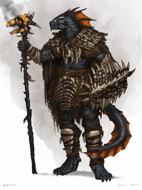 Lizardfolk Druid, Lizardfolk Barbarian, Lizardfolk Dnd, Dnd Druid, Character Commission, Pathfinder Character, Dungeons And Dragons Classes, Fantasy Races, Dungeons And Dragons Characters