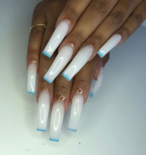 Nut White Nails, Long Acrylic Nail Designs, Blue Acrylic Nails, Drip Nails, Exotic Nails, Long Acrylic Nails Coffin, Long Square Acrylic Nails, Summer Acrylic Nails, Square Acrylic Nails