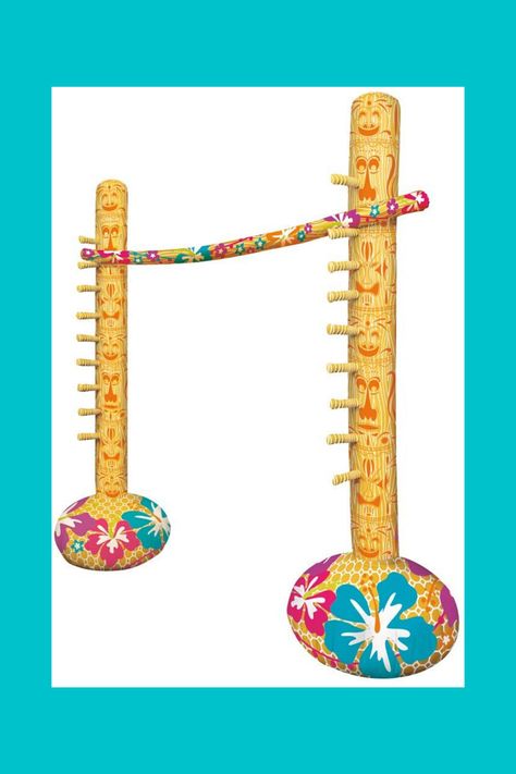 Diy Limbo, Luau Games, Luau Recipes, Limbo Game, Tiki Head, Party Game Ideas, Game Stick, Luau Theme Party, Hawaiian Birthday Party