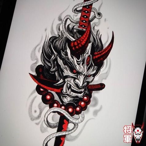 Tatouage dragon, tatouage oni, tatouage kitsune, tatouage carpe koi. Découvrez la signification caché des tatouages yakuza #yakuza #tattoo #oni #koi Stammestattoo Designs, Samurai Tattoo Sleeve, Traditional Japanese Tattoo, Guerriero Samurai, Geisha Tattoo Design, Oni Tattoo, Samurai Tattoo Design, Demon Tattoo, Japan Tattoo Design