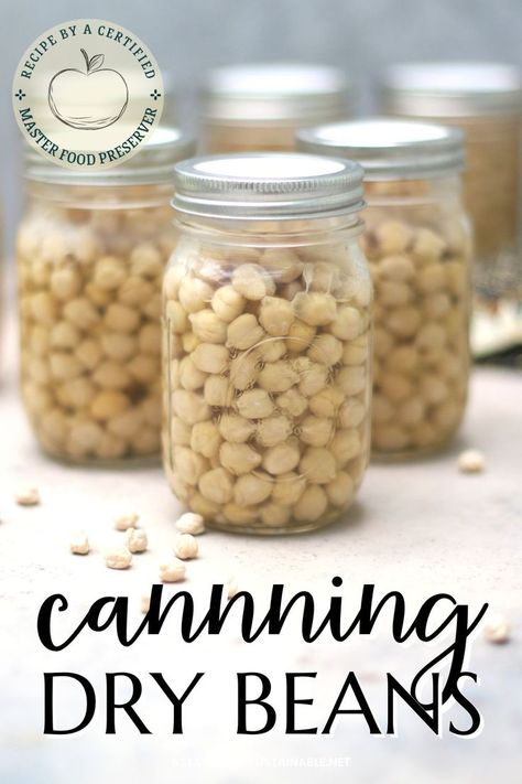 jars of garbanzo beans. Canning Garbanzo Beans, Canning White Beans, Cooking Beans From Dry, Canning Dry Beans, Canning Dried Beans, Fast Weeknight Dinners, Cook Chickpeas, Dry Canning, Canning Beans