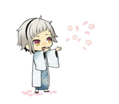 Chibi Atsushi, Atsushi Nakajima Icon, Atsushi Icon, Sakura Petals, Nakajima Atsushi, Atsushi Nakajima, Silly Dogs, Stray Cat, Bongou Stray Dogs