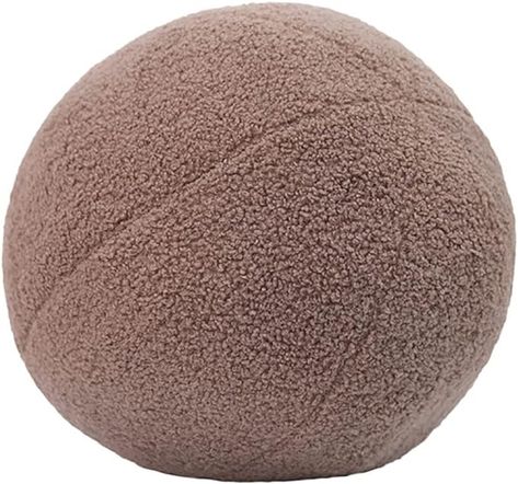 Amazon.com: Nordic Simple Modern Home Plush Ball Ornament Pillow (Milk Tea White) : Home & Kitchen Ornament Pillow, Best Espresso, Throw Pillow Styling, Big Balls, Round Pillow, Mocha Brown, Furniture Styles, Cotton Pillow, Ball Ornaments