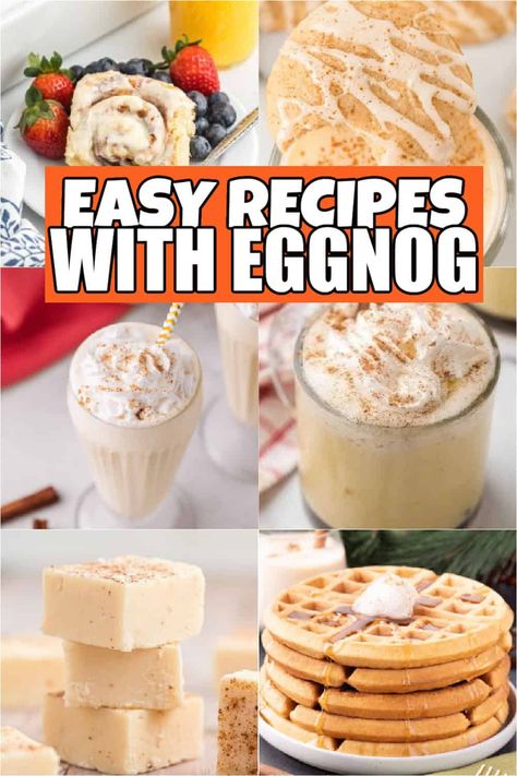 Recipes With Eggnog - Eating on a Dime Eggnog Recipe Homemade Easy, How To Make Homemade Eggnog, Uses For Egg Nog, Homade Egg Nog, What To Make With Eggnog, Fireball Eggnog Recipe, Eggnog Breakfast Recipes, Recipes With Eggnog In It, Leftover Eggnog Recipes