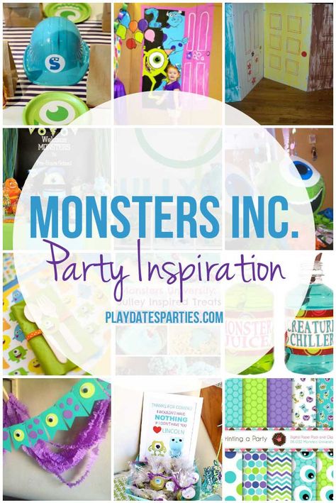 If your kid loves Monsters Inc and Monsters University, you need to see this collection of Monsters Inc party inspiration. http://playdatesparties.com/2013/10/inspiration-monsters-university-party.html Monsters Inc Room Transformation, We Scare Because We Care Monsters Inc, Monsters Inc Table Decorations, Monster Inc Halloween Decor, Monsters Inc Themed Birthday Party, Monsters Inc Party Decor, Monsters Inc Birthday Party Ideas Diy, Monsters Inc Decorations Diy, Monsters Inc Party Food