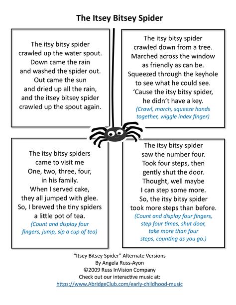 Movement Lesson Plans Preschool, Spider Songs For Preschool, Spider Crafts Preschool, Preschool Stem Activities, Preschool Movement Activities, Spiders Preschool, Preschool Bugs, Spider Song, Toddler Stem