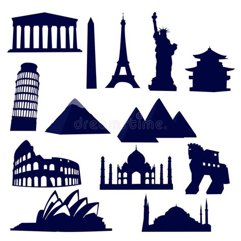 World landmarks. Landmarks of the word.vector illustration #Sponsored , #Ad, #AD, #landmarks, #illustration, #vector, #World World Landmarks, Bullet Journal Cover Ideas, Silhouette Cameo Tutorials, Famous Buildings, Medical Illustration, Famous Landmarks, Painting Tutorials, Stock Photography Free, Art Icon