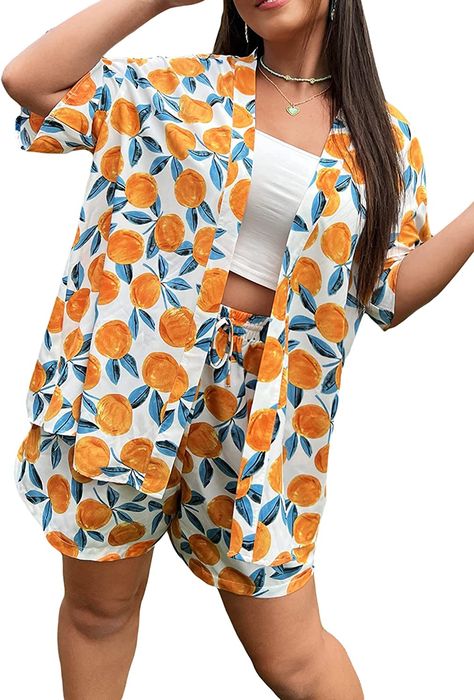 #summer outfit #women dress #daily wear Alt Summer Outfits, Woman Streetwear, Summer Outfits Curvy, College Outfits Summer, Hawaii Outfits, Plus Size Summer Outfits, Boho Summer Outfits, Top And Shorts Set, Vacay Outfits