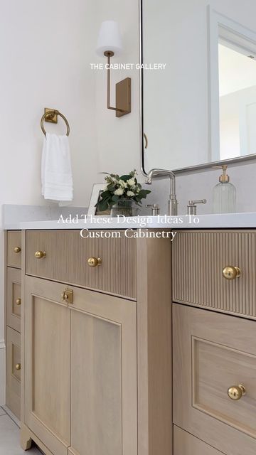 Reeding On Cabinets, Ribbed Door Cabinet, Inset Cabinet Door Styles, Fluted Cabinet Bathroom, Transitional Cabinet Door Styles, Mesh Cabinet Door Inserts, Beaded Inset Cabinets, Reeded Cabinet Door, Reeded Kitchen Cabinets