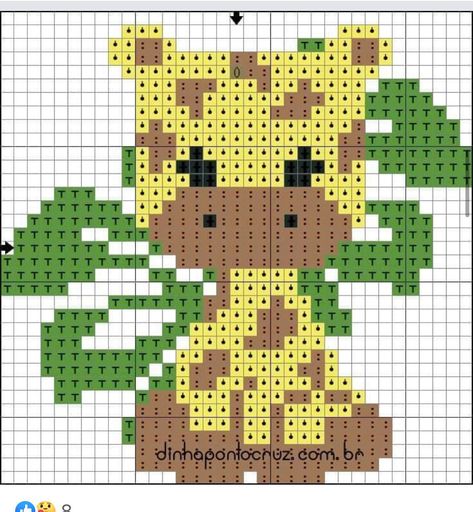 Animal Cross Stitch Patterns, Cross Stitch Cards, Cross Stitch Animals, Bead Loom Patterns, Baby Giraffe, Cross Stitch Patterns Free, Loom Patterns, Loom Beading, Stuffed Animal Patterns