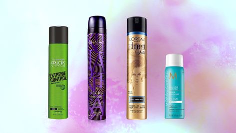 Hair spray is a must-have in your beauty stash. There are a ton on the market, but we've narrowed it down to some of the best light and strong-hold sprays, with prices sure to satisfy any budget. Best Hair Spray, Natural Hair Spray, Best Hairspray, Drugstore Hair Products, Hair Sprays, Beauty Products Drugstore, Hair Spray, Spray Can, Moroccan Oil