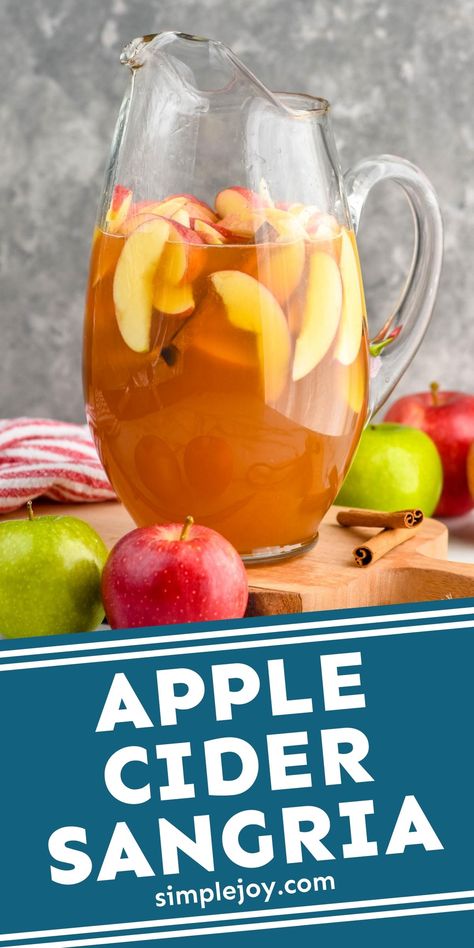 Sparkling Apple Cider Sangria, Fall Party Drinks, Apple Sangria Recipes, Apple Cider Sangria Recipe, Fall Sangria Recipes, Sparkling Apple Cider, Wine Punch, Apple Sangria, Cider Sangria