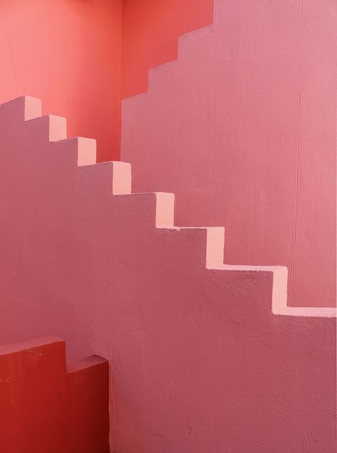 La Muralla Roja, Calpe, Spain. Built by Ricardo Bofill, 1973.    photograph by by Tekla Evelina Severin Charlotte Taylor, Ricardo Bofill, Colour Architecture, Live Coral, Red Wall, Red Walls, Jolie Photo, Magazine Photography, Architecture Photography