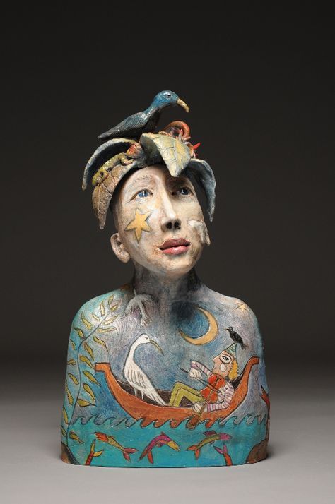 Ceramic Sculpture Artists, Ceramic Sculpture Figurative, Sculpture Head, Sculptures Céramiques, Figure Sculpture, Bust Sculpture, Ceramics Sculpture, Clay Sculptures, Philadelphia Museum Of Art