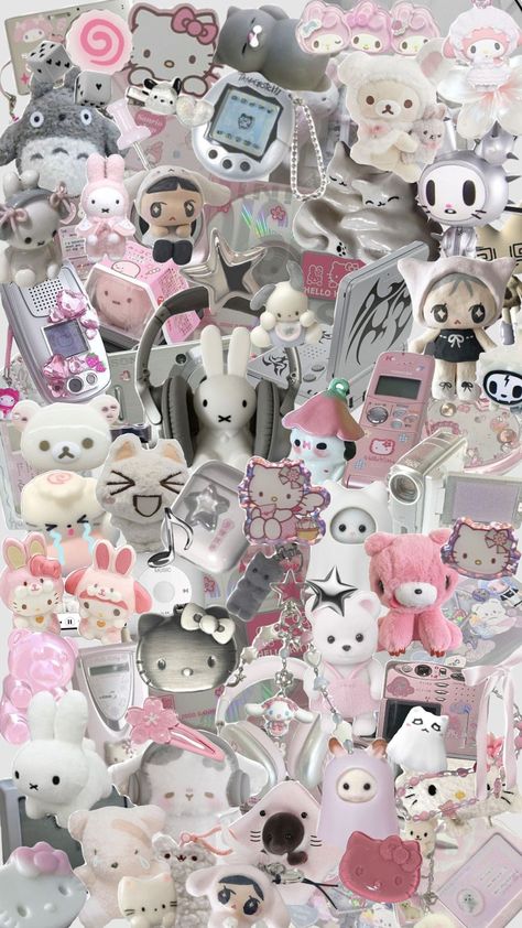 softcore aesthetic clutter page wallpaper background #hellokitty #korilakkuma #plushie #kawaii #cute pink acubi trinket y2k nostalgia 💖 Cute Pink Y2k Wallpaper, Pink Acubi Wallpaper, Aesthetic Clutter, Korilakkuma Wallpaper, Korilakkuma Plushie, Pink Acubi, Kawaii Collage, Page Wallpaper, Pink Y2k Wallpaper