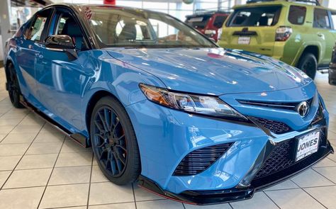 Toyota Camry TRD Cavalry Blue Blue Toyota Camry, 2025 Toyota Camry Xse, Camry Toyota 2022, Widebody Toyota Camry, 2003 Toyota Camry, Pretty Cars, Toyota Camry, Toyota, Blue