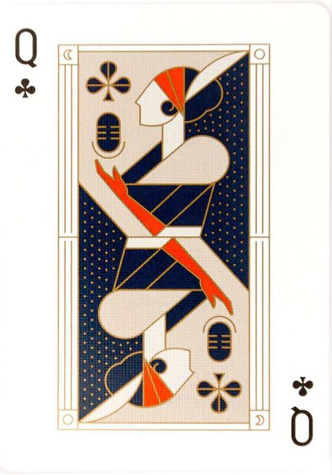 Queen Of Clubs, Food Logo Design Inspiration, Playing Cards Art, Playing Cards Design, Cards Art, The Tonight Show, Sports Graphic Design, Tarot Art, Cards Design