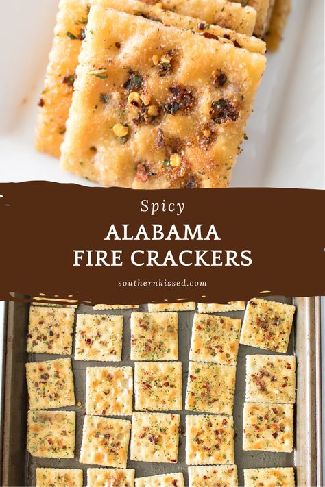 Turn up the heat with these Alabama Fire Crackers! This easy, flavorful recipe combines saltine crackers with a bold seasoning blend for a snack that’s perfect for parties, game days, or anytime cravings. Click for the full recipe! Southern Living Alabama Firecrackers, Alabama Fire Crackers Baked, Alabama Hot Crackers, Holiday Crackers Saltine, Alabama Crackers Recipe, Tennessee Hot Crackers, Baked Saltine Cracker Recipes, Flavored Saltine Crackers, Alabama Firecracker Crackers