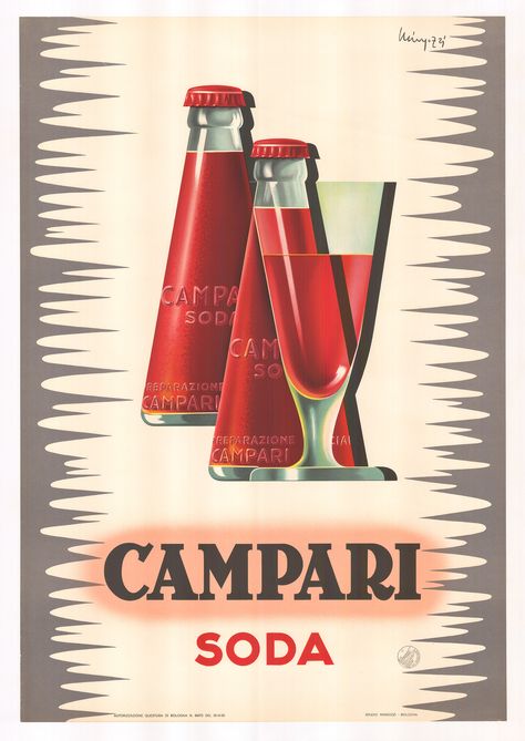 Campari Soda : Affiches Marci - Poster Heritage Campari Soda, Campari And Soda, Vintage Italian Posters, Italian Posters, Poster Advertising, Mixed Drinks Alcohol, Vintage Advertising Posters, Vintage Apple, Poster Ads