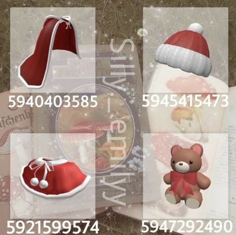 Christmas Roblox Avatar Ideas, Roblox Christmas Outfit Codes, Bloxburg Christmas Outfit Codes, Bloxburg Accessories, Roblox Christmas, Bloxburg Christmas, Kou Diabolik Lovers, Bloxburg Clothes, Bloxburg Outfits