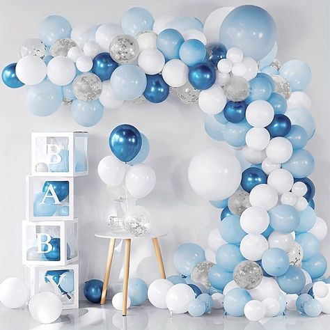 Balloons Arch, Transparent Balloons, White Baby Showers, Small Balloons, Balloon Lights, Silver Balloon, Gender Reveal Decorations, Garland Arch, Balloon Gift