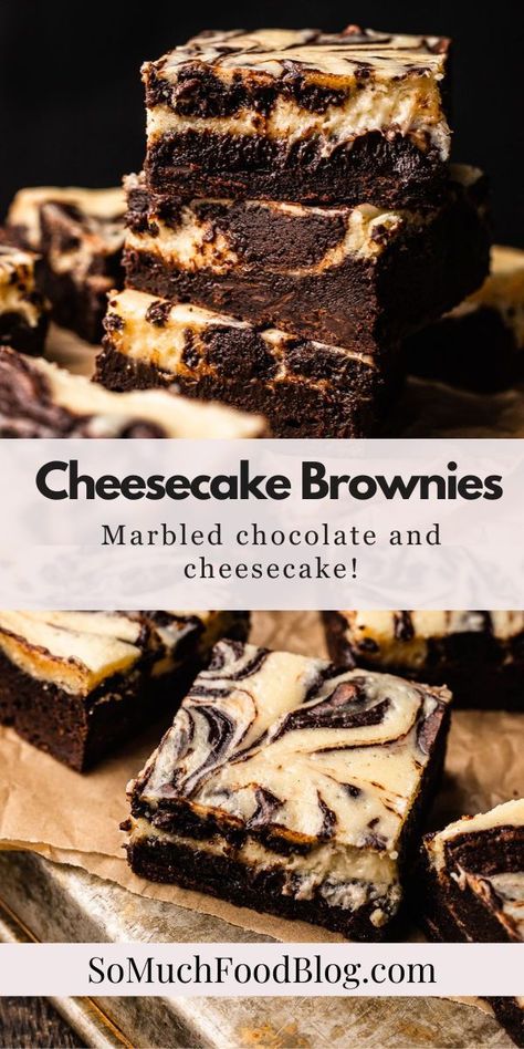 Marbled Cheesecake Brownies are the perfect decadent dessert. The fudgiest homemade brownie batter mixed with ultra-creamy cheesecake–truly the perfect pairing. Marble Brownies Recipe, Keto Cheesecake Brownies, Marbled Brownies, Marble Brownies, Marbled Cheesecake, Low Carb Brownie, Cheesecake Swirl Brownies, Homemade Brownie, Low Carb Brownies