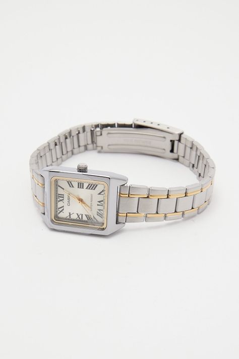 Casio LTPV007SG-9B Ladies Analogue Watch Silver/Gold - Womens - Accessories - Watches Watch Silver Gold, Casio Watch Women, Casio Vintage Watch, Gold And Silver Watch, Silver Watches Women, Vintage Watches Women, Watches Women, Street Sneakers, Perfect Stranger