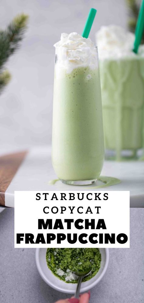 Matcha Frappuccino Starbucks, Matcha Frappe Recipe, Matcha Frappuccino Recipe, Matcha Green Tea Frappuccino, Starbucks Green Tea Frappuccino, Starbucks Matcha Green Tea, Green Tea Frappuccino, Matcha Frappuccino, Matcha Frappe