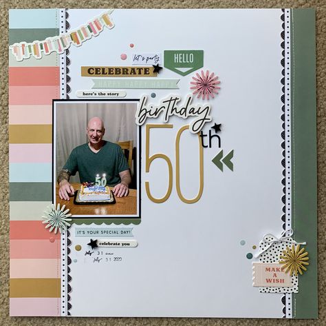 50th Birthday - Scrapbook.com 50th Scrapbook Ideas, 60th Birthday Scrapbook Ideas, Scrapbook Ideas 50th Birthday, Happy Birthday Scrapbook Layouts, 50th Birthday Scrapbook Layouts, 90th Birthday Scrapbook Ideas, 50th Birthday Scrapbook Ideas, Happy Birthday Scrapbook Ideas, Happy Birthday Scrapbook