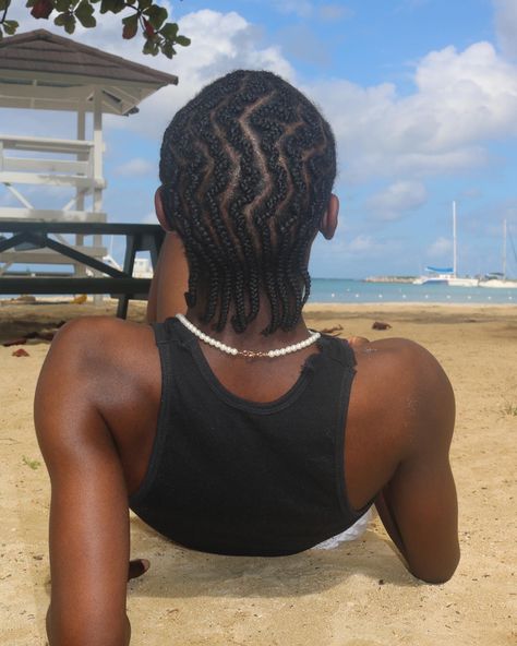 jamaica, ocho rios beach Beach Hair Men, Zig Zag Cornrows Braids For Men, Zig Zag Cornrows Braids, Braid Aesthetic, Zig Zag Braids, Black Boy Hairstyles, Cornrow Braids Men, Zig Zag Braid, Cornrow Designs