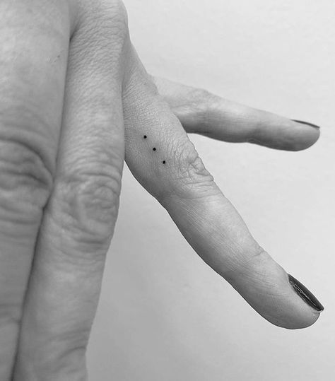 Which Tattoos, Dot Tattoo Meaning, 3 Dot Tattoo, Stone Tattoo, Tiny Heart Tattoos, Finger Tattoo For Women, Dot Tattoos, Henna Tattoo Hand, Tattoo Trend