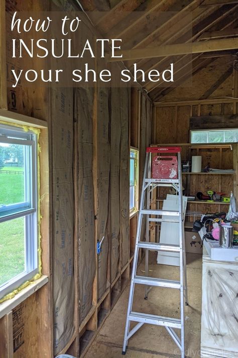 Shed Turned Cabin, Shed House Ceiling Ideas, How To Finish The Inside Of A Shed, Shed Interior Design Ideas Home, Finished Shed Interior Storage, Finishing Shed Interior, She Shed With Wrap Around Porch, Shed To House Interiors, Diy Shed Interior