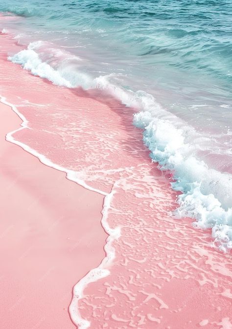 Premium Photo | Pink sand waves