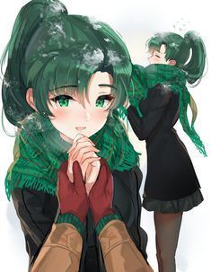 Fire Emblem Lyn, Anime Green Hair, Black And Green Hair, Green Hair Girl, Dark Green Hair, Anime Black Hair, Univers Dc, Fire Emblem Heroes, Anime Hair