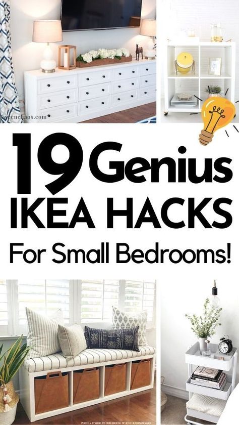 Etagere Kallax Ikea, Storage Ikea, Almirah Designs, Small Bedroom Storage, Bedroom Hacks, Diy Boho Decor, Ikea Bedroom, Small Bedrooms, Ikea Furniture Hacks