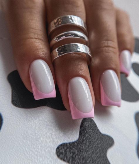 French Color Nails, Nails French Color, Gel Polish Ideas, Toenail Ideas, Spring Nails French, Almond Nail Designs, Acrylic Nails Almond Shape, Kylie Nails, Pastel Trends