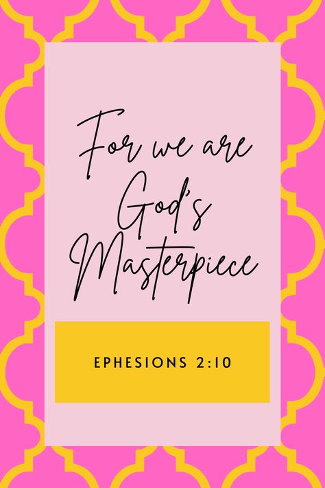 I love how God expresses his love through scriptures and no matter what we do, we are still his masterpiece. Don't let people or you define who you are. Let God show you who you are and what you were created to be, because the piece is not a Masterpiece without the "Master". Gods Masterpiece, Master Piece, Let God, The Masterpiece, Visual Content, No Matter What, The Master, Don't Let, Service Design